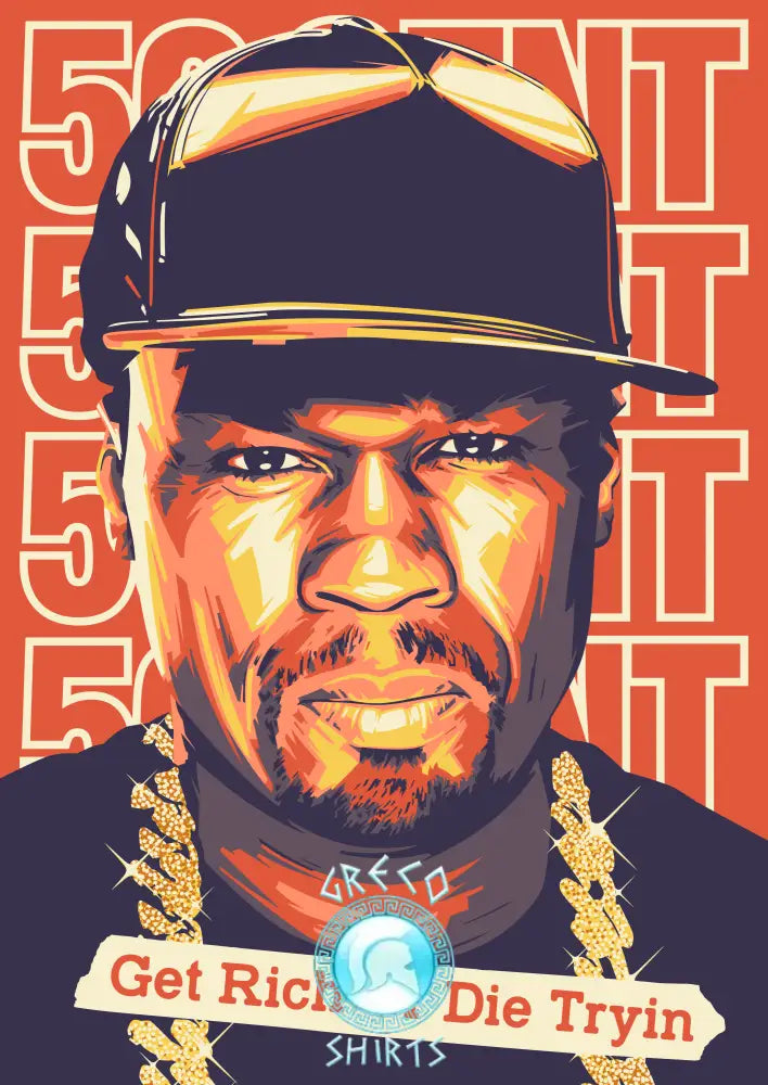 50 Cent Get Rich Or Die Tryin Hip Hop T-Shirt | Grecoshirts.com T-Shirt