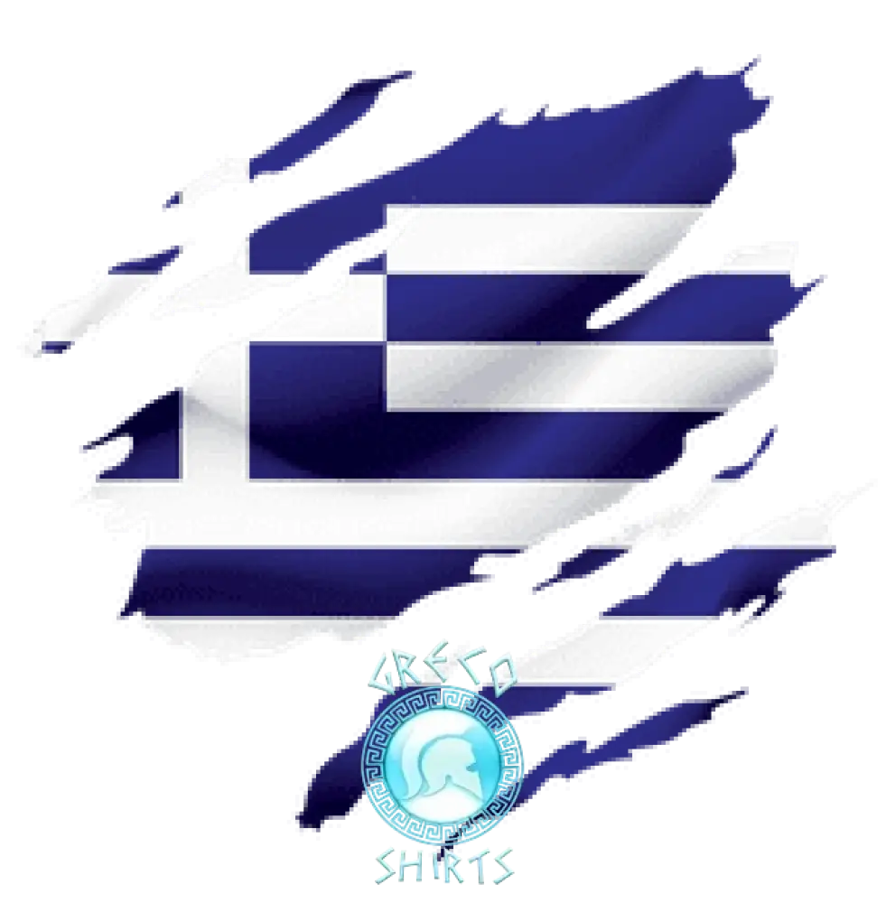 Greece Ripped Flag Design | Grecoshirts.com T-Shirt