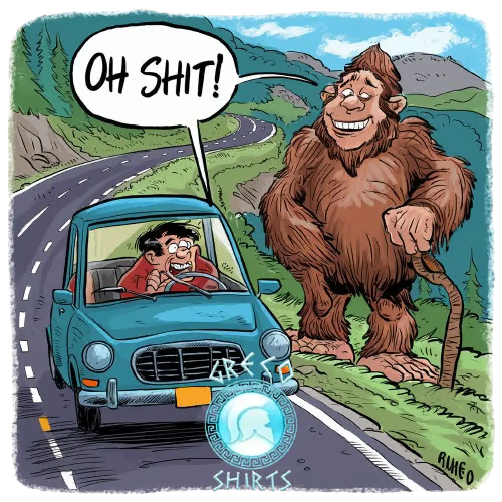 Oh Sh!T Bigfoot T-Shirt | Grecoshirts.com T-Shirt