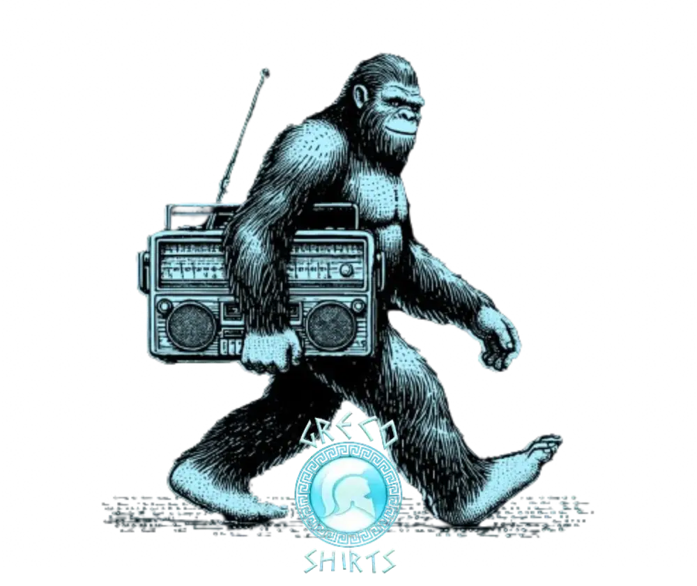 Revolution Evolution Gorilla With Boombox | Grecoshirts.com T-Shirt