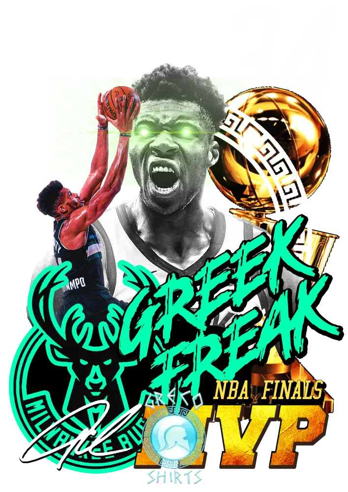 Giannis Antetokounmpo Greek Freak T-Shirt Design | Grecoshirts.com