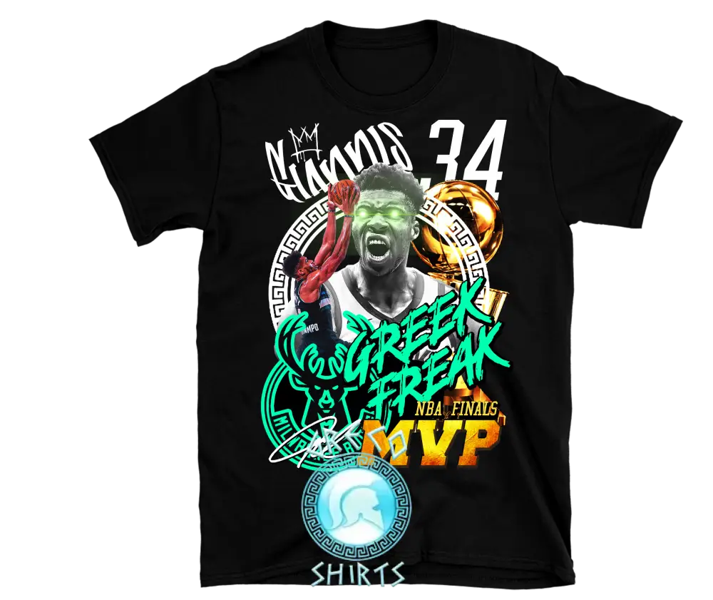 Giannis Antetokounmpo Greek Freak T-Shirt Design | Grecoshirts.com