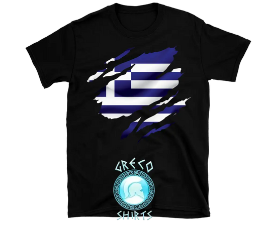 Greece Ripped Flag Design | Grecoshirts.com T-Shirt