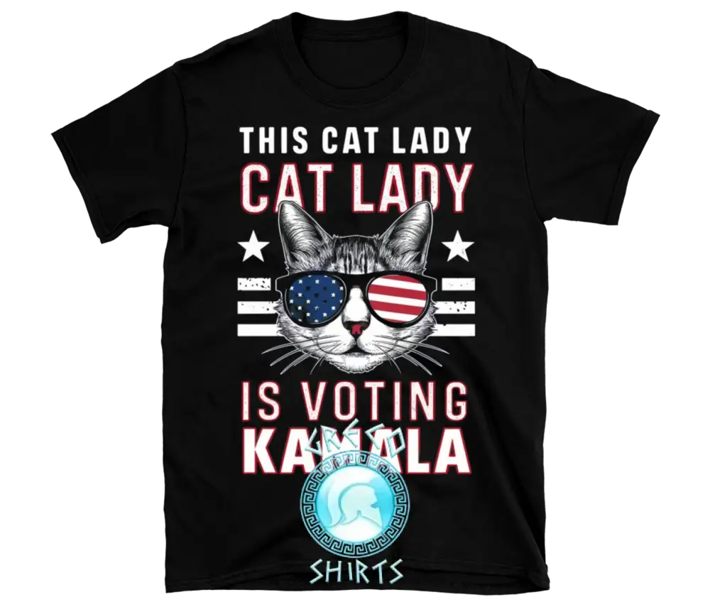 This Cat Lady Is Voting For Kamala | Grecoshirts.com T-Shirt